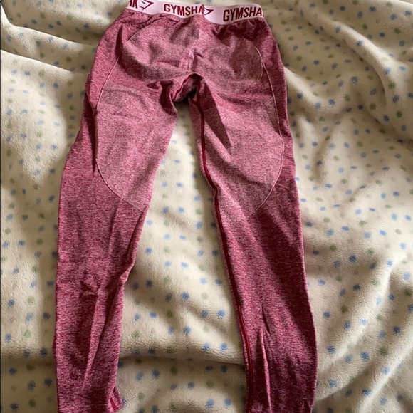 Gymshark Flex Leggings - Beet Marl/Chalk Pink - Picture 2 of 4